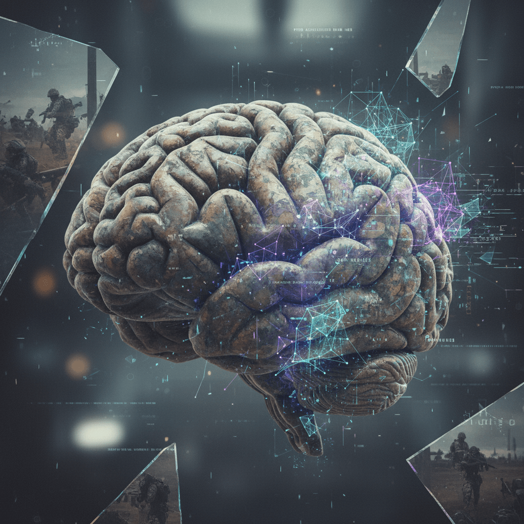 La herida invisible del trauma: Descubre cómo la IA está demostrando que el TEPT envejece tu cerebro prematuramente.